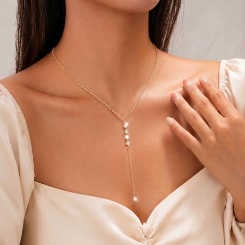 14K Gold/Silver Plated Miraculous Medal Rosary Cross Necklace Women | Miraculous Medal Y-Chain Rosary Necklace, Premium Gift Box, Catholic Milestone Gifts, Daily Faith Wear - style: Gold Style2