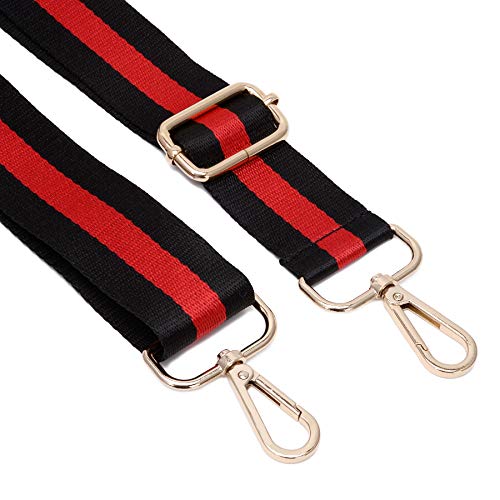 Wide Shoulder Strap Adjustable Replacement Belt Crossbody Canvas Bag Handbag - color: Black, size: Wide: 1.4"(3.5cm)