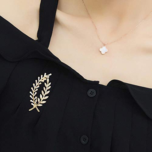 Brooch Pins for Women Girls Fashion Flower Crystal Rhinestone Pearl Jewelry - color: Color 2