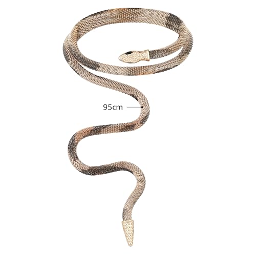 Bendable Snake Chain Necklace for Women Arm Cuff Flexible Twisty Multi-purpose DIY Bracelet and Punk Choker Trendy Medusa Snake Jewelry Gift - style: Mixed color