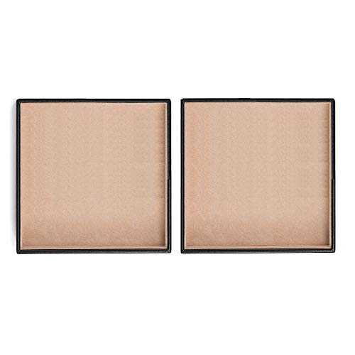 Glenor Co Jewelry Organizer Tray - Set of 2 - Stackable Empty 2 Inch Deep Jewelry Storage Trays w/o dividers - Display on Dresser or Drawer - Compatible with Other Trays - Black - size: Square - Empty - 2" Deep x 2