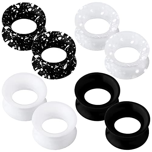 OUFER 8PCS Silicone Ear Gauges Flexible Ear Tunnels Plugs Stretchers Expander Double Flared Flesh Ear Piercing Jewelry for Women Men - color: 7/16"(11mm)