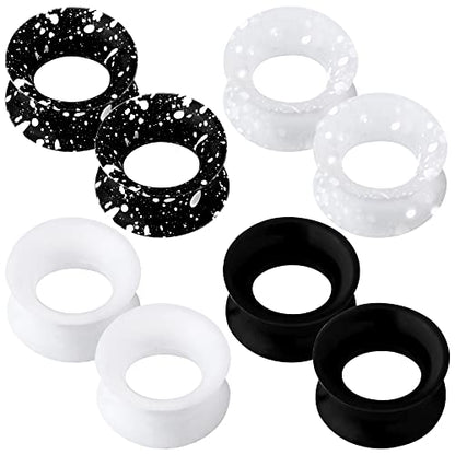 OUFER 8PCS Silicone Ear Gauges Flexible Ear Tunnels Plugs Stretchers Expander Double Flared Flesh Ear Piercing Jewelry for Women Men - color: 7/16"(11mm)