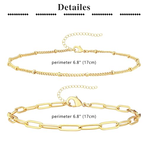 QWALIT Toe Rings for Women Gold Toe Ring Gold Ankets for Women Silver Toe Ring Stainless Steel Waterproof Trendy Anklet no Tarnish - color: A1 -Bracelets 6pcs -gold