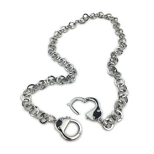 Succuba Stainless Steel Handcuff Choker Necklace Chain Pendant Choker Collar Necklace for Women and Men from 16 to 24 Inches with Box - color: A, size: 22 Inches