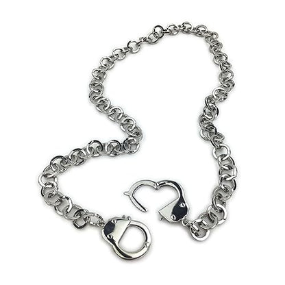 Succuba Stainless Steel Handcuff Choker Necklace Chain Pendant Choker Collar Necklace for Women and Men from 16 to 24 Inches with Box - color: A, size: 22 Inches