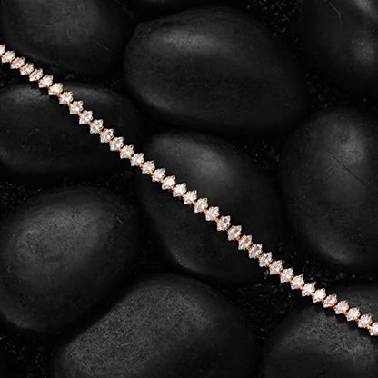 Gold Chain Bracelet for Women, 14K Gold Plated | Dainty Bracelets with Adjustable Chain, Trendy Jewelry Gift for Women - style: Oval CZ
