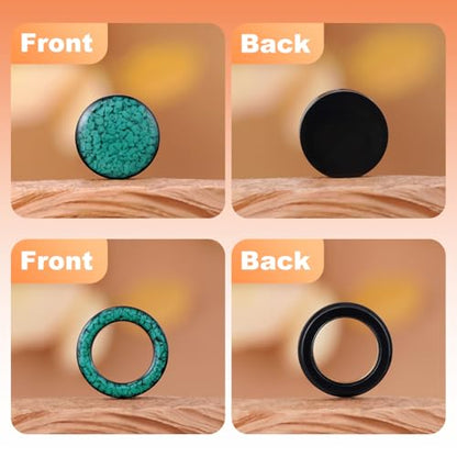 4PCS Shiny Glitter Resin Gauges Stainless Steel Ear Tunnels and Plugs Light blue Green Pink and Dark brown Glitter Colorful Ear Gagues Screw Fit Expander Stretcher Piercings - color: ZS8720H, size: 6mm(2g)
