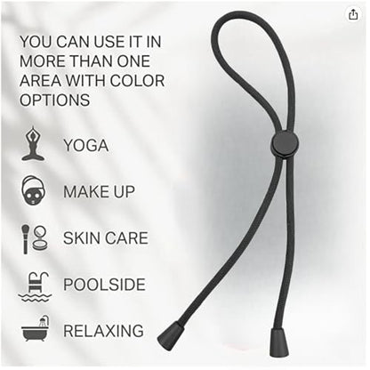 Adjustable Hair Ties for Thick, Curly Hairstyles - Afro Puffs, Ponytails, Locs, Pineapples for Black Women and Girls (Pack of 6) - color: Black