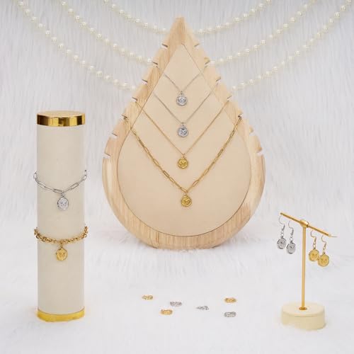 10pcs Gold Plated Stainless Steel Charms + 10pcs Steel Color Butterfly Charm Pendant Bulk with 40pcs Jump Rings - color: Butterfly Gold Silver