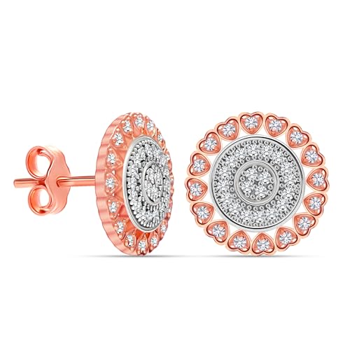 LeCalla 925 Sterling Silver Heart Stud Earrings Jewelry Lightweight Love Heart Shaped Earring for Women Valentines Day Gifts for Her - color: CZ Heart