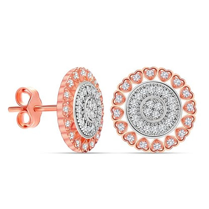 LeCalla 925 Sterling Silver Heart Stud Earrings Jewelry Lightweight Love Heart Shaped Earring for Women Valentines Day Gifts for Her - color: CZ Heart