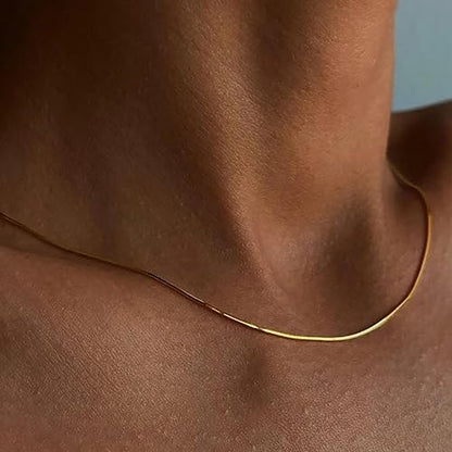 Dainty Choker Necklace for Women 18K Gold Plated Shining Dots Box Chain Sparkle Necklaces Cute Paperclip Link Herringbone Necklace Exquisite Jewelry Gifts for Mom Girlfriend - style: 1.5mm Herringbone GD