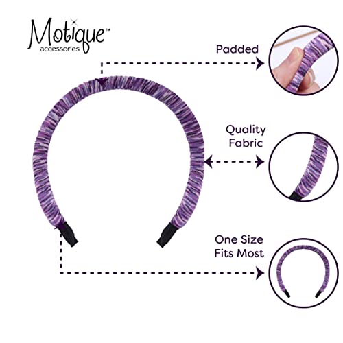Padded Headband for Women for Women (Purple Stripe) - color: Striped Purple