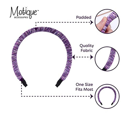 Padded Headband for Women for Women (Purple Stripe) - color: Striped Purple