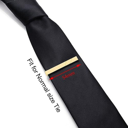 HONEY BEAR 1.97" 2.12" 2.36" Standard Tie Clip for Men Business Wedding | Classic Minimalist, Steel-Plated Copper Base, Gift-Boxed, Thickened, Rounded Corners, Easy to Slide On, No Snag or Wrinkle - style: Matte Polish Gold 5.4cm