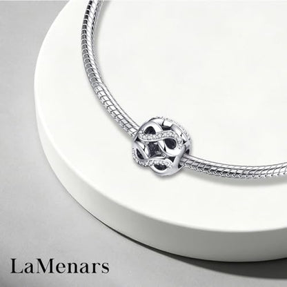 LaMenars 925 Sterling Silver Charms for Pandora Bracelets & Necklaces | Bead Charms Birthday Holiday Jewelry Gifts For Women - color: Infinity Charm
