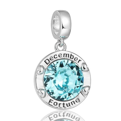 Birthstone Charms for Women Bracelets Birthday Bead Charms fit Pandora Bracelets Mothers Day Gifts for Women - color: 12-December(Tanzanite)