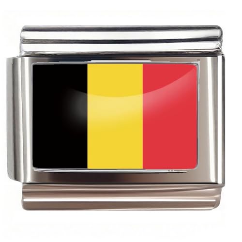 Italian Bracelet Charm,9mm,United Arab Emirates,Country & Culture > Flag - color: Belgium