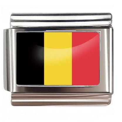 Italian Bracelet Charm,9mm,United Arab Emirates,Country & Culture > Flag - color: Belgium