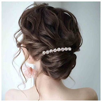Crystal Bridal Hair Comb Gold Rhinestone Hair Piece Wedding Headpieces Bride Side Comb Wedding Hair Accessories for Bride and and Bridesmaids (Gold) - color: Gold