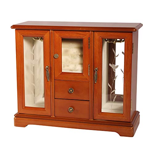 Mele Designs Trina Wooden Jewelry Box in Oak Finish