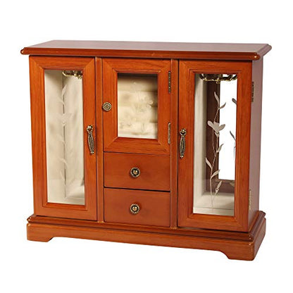 Mele Designs Trina Wooden Jewelry Box in Oak Finish