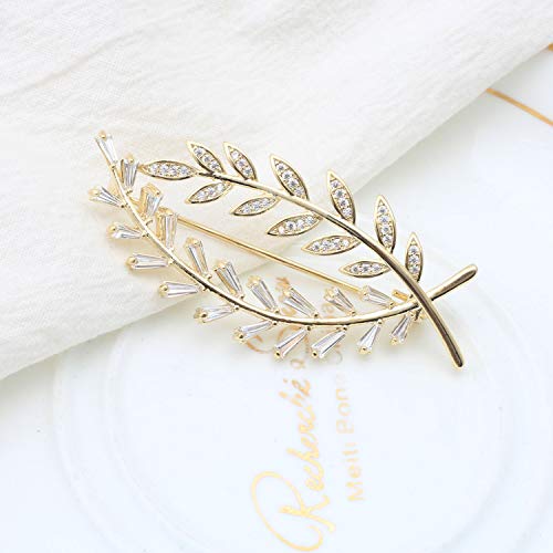 Brooch Pins for Women Girls Fashion Flower Crystal Rhinestone Pearl Jewelry - color: Color 2