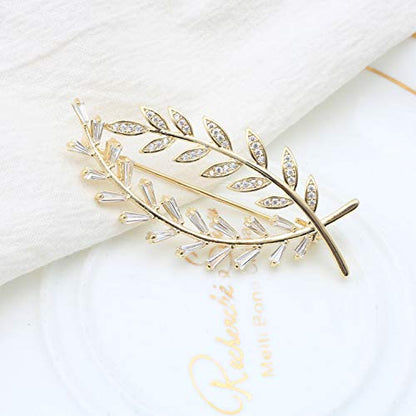 Brooch Pins for Women Girls Fashion Flower Crystal Rhinestone Pearl Jewelry - color: Color 2