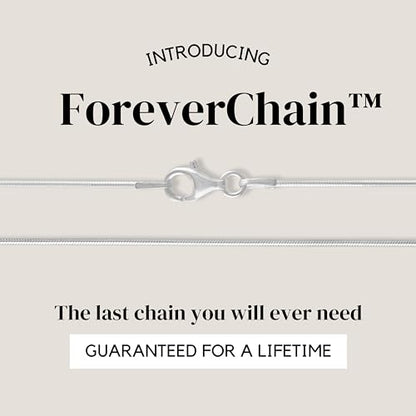 KISPER 925 Sterling Silver Snake Chain Necklace for Women and Men Thin | Made in Italy, 1mm, 16-30 inches, anti-tarnish, hypoallergenic, secure lobster clasp
