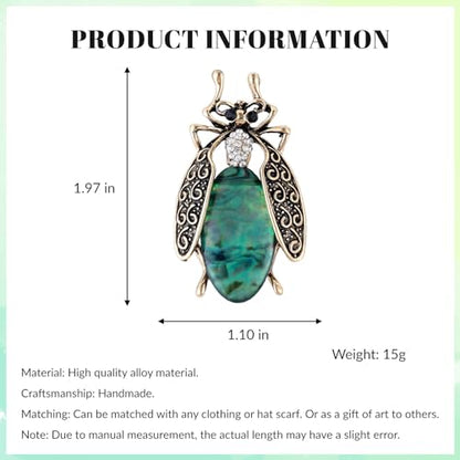 HETICA Animal Brooch for Women, Funny and Cute Flower Brooch Safety Pins Clothing Backpack Hat Decoration Enamel Pins Fashion Women Brooches and Pins Jewelry - style: Cricket