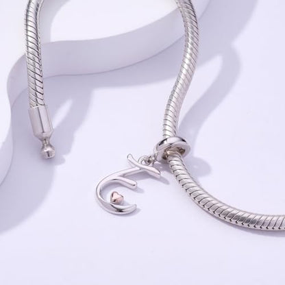 Letter Charms for Pandora Bracelets 925 Sterling Silver Alphabet Initial Charms Bead Jewelry Gift for Women - style: Initial E