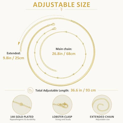14K Gold Plated Belly Chain for Women, Boho Bikini Waist Jewelry | Adjustable Fit, Dainty Layered Look, Pearl, Shell & Starfish Options, Boho Body Jewelry, Beach, Vacation - color: Gold-Plated 1