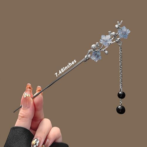 5 Pcs Hair sticks for buns,Decoration Hair pins for women,Buns and Updos with No Hair Damage, Butterfly Tassel Metal Pin Great Hold,Suitable for fine hair US459