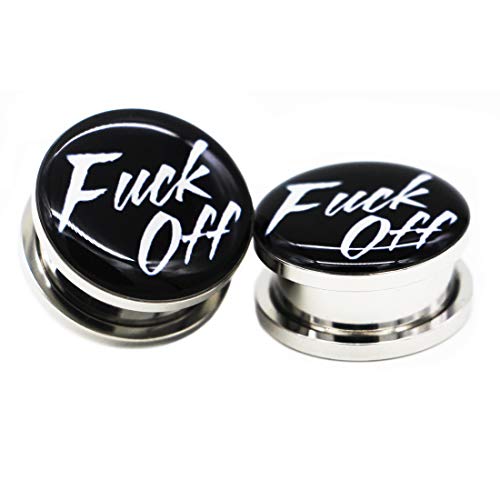 Ear Gauges Plugs Stretching Surgical Steel Piercing Jewelry 4pcs 2g-1" - style: Gauge:18mm (11/16 inch)