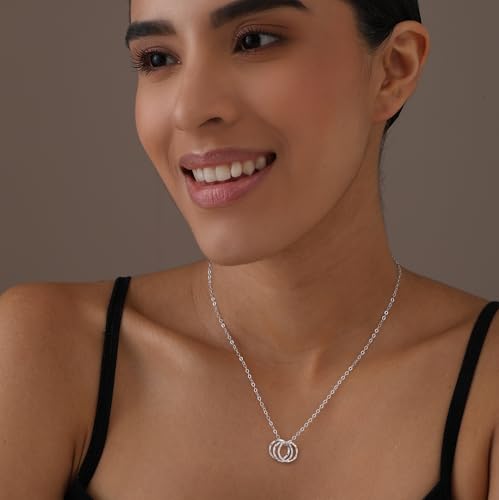 LeCalla 925 Sterling Silver Hammered Necklace for Women | Italian Handmade Hammered Texture Pendant Necklaces | Women's Adjustable Chain Necklace Pendant Jewelry Gift for Her - color: Hammered Circle Pendant-18 Inches