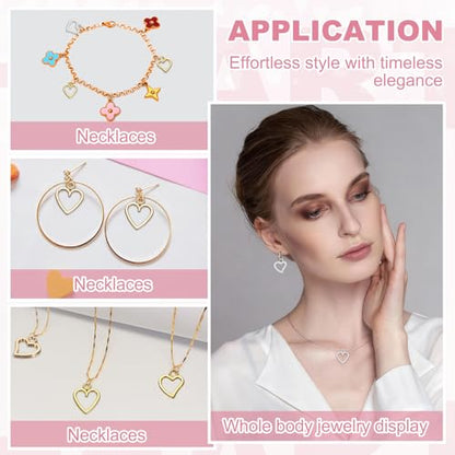 MECCANIXITY Heart Charm, Alloy Love Heart Pendants Valentines Love Dangle Connector Charm Bulk for Jewelry Making Necklace Bracelet Earrings, Cyan - color: Silver/ Cyan