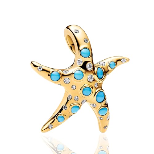 Charms Beads 925 Sterling Silver Animal Heart Flower Friend Dangle Pendant with 5A Cubic fits for Charms Bracelets for Woman Valentine's Day Mother's Day Christmas Graduation Birthday Gift - style: D28-Blue Dot Coral