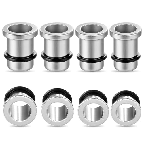 LADEMAYH Comfy Dead Stretching Ear Tapers Stretching Kit, Small Gaps Packed, 0.5mm Increments, Surgical Stainless Steel 316L, Flat Top Ear Plugs, Pain-Free Body Piercing Jewelry for Women & Mens - color: Silver, size: 10.5-12mm