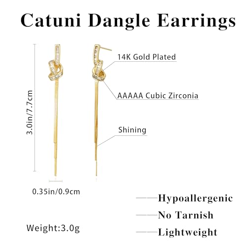 Statement Earrings for Women | Chunky Gold Hoops Rhinestone Thick Hoop Earrings 14K Gold Plated Hypoallergenic - color: gold-long