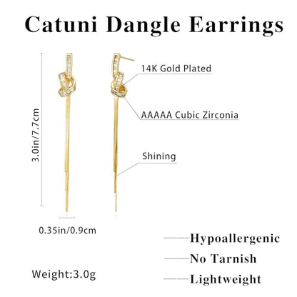 Statement Earrings for Women | Chunky Gold Hoops Rhinestone Thick Hoop Earrings 14K Gold Plated Hypoallergenic - color: gold-long