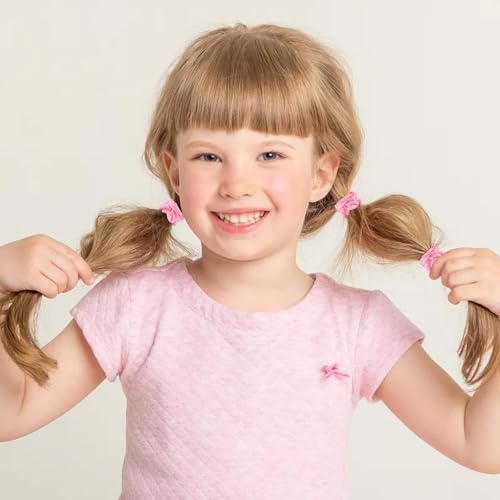 KICOSY 12PCS Light Pink Hair Scrunchies - Bulk Pink Satin Hair Ties for Girls - Pink Hair Accessories & Party Favors - color: light pink