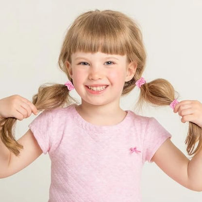 KICOSY 12PCS Light Pink Hair Scrunchies - Bulk Pink Satin Hair Ties for Girls - Pink Hair Accessories & Party Favors - color: light pink