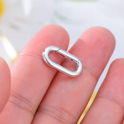 925 Sterling Silver Double Opening Lobster Clasp, Necklace Bracelet Anklet Jewelry Extender Clasp for DIY Jewelry Making (Style 5-1pc) - style: style 5-1pc
