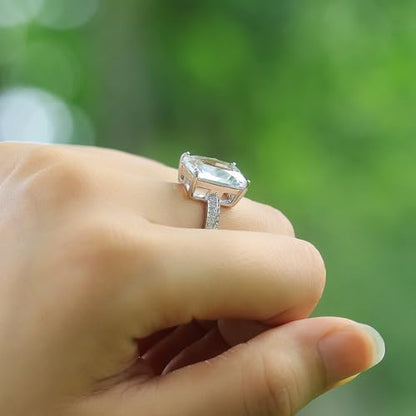 Gorgeous Cubic Zirconia Crystal Wedding Band Jewelry Female Engagement Ring | Proposal, Promise, Bridal Party, Bridesmaid, Romantic Date Night, Honeymoon, Eternity - color: silver color