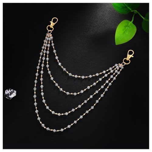 Crystal Bead Shoulder Chain for Women, Layered Bead Arm Cuff Chain Jewelry, Adjustable Crystal Bra Strap Chain Shoulder Drape Accessory for Weddings, Parties, Beach, Festivals, Beach - color: Gold