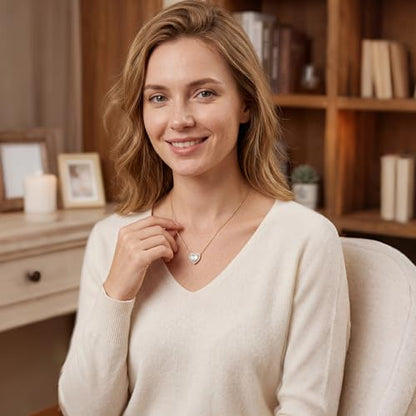 Cubic Zirconia Heart Pendant Necklace, 14K Gold Plated Pave Heart Necklace for Women, Faux Diamond Heart Pendant Necklace, Valentine’s Day, Birthday & Anniversary - color: 14K Gold X-5175