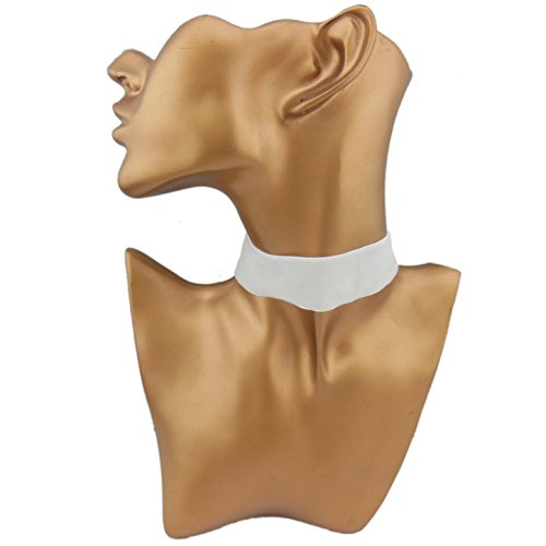 Velvet Choker Necklace for Women Goth Halloween Y2K Ribbon Collar Set - color: 2.54cm-12pcs-white