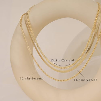 XIXINI Layered Necklaces for Women, Dainty Gold Necklace Stack 14k Gold Plated Layering Pendant Necklace Set Simple Statement Gold Necklaces for Women Trendy Fashion Waterproof Gold Jewelry - color: Gold-Set 9