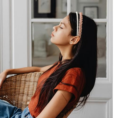 7pcs Headbands for Women Girls Trendy Women Headbands Set, Non Slip | Head Bands for Women's Hair Accessories Diademas Para Mujer De Moda - color: Brown2